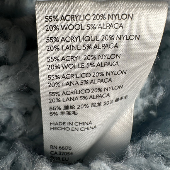 Saturday Sunday Anthropologie Chunky Sweater Womens XS Tight Knit Blue Pullover - Picture 7 of 10